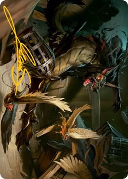 Wing Shredder Art Card (Gold-Stamped Signature) [Art Series: Innistrad: Midnight Hunt] 55