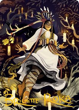 Candlegrove Witch Art Card (76/81) (Gold-Stamped Signature) [Art Series: Innistrad: Midnight Hunt] 76