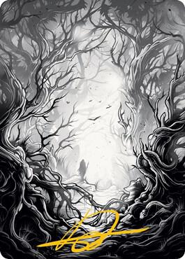 Forest Art Card (81/81) (Gold-Stamped Signature) [Art Series: Innistrad: Midnight Hunt] 81