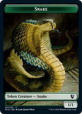Snake // Spirit Double-Sided Token [Commander: Innistrad: Midnight Hunt] 11 // 2