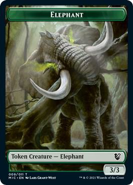 Elephant // Spirit Double-Sided Token [Commander: Innistrad: Midnight Hunt] 9 // 2