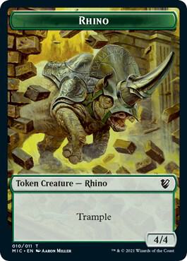 Rhino // Wolf Double-Sided Token [Commander: Innistrad: Midnight Hunt] 10 // 13