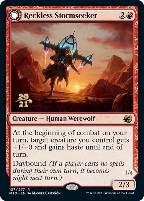 Reckless Stormseeker [Prerelease Cards] 157