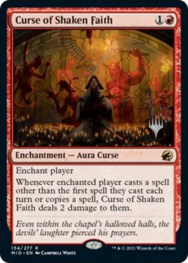 Curse of Shaken Faith [Promo Pack: Innistrad: Midnight Hunt] 134