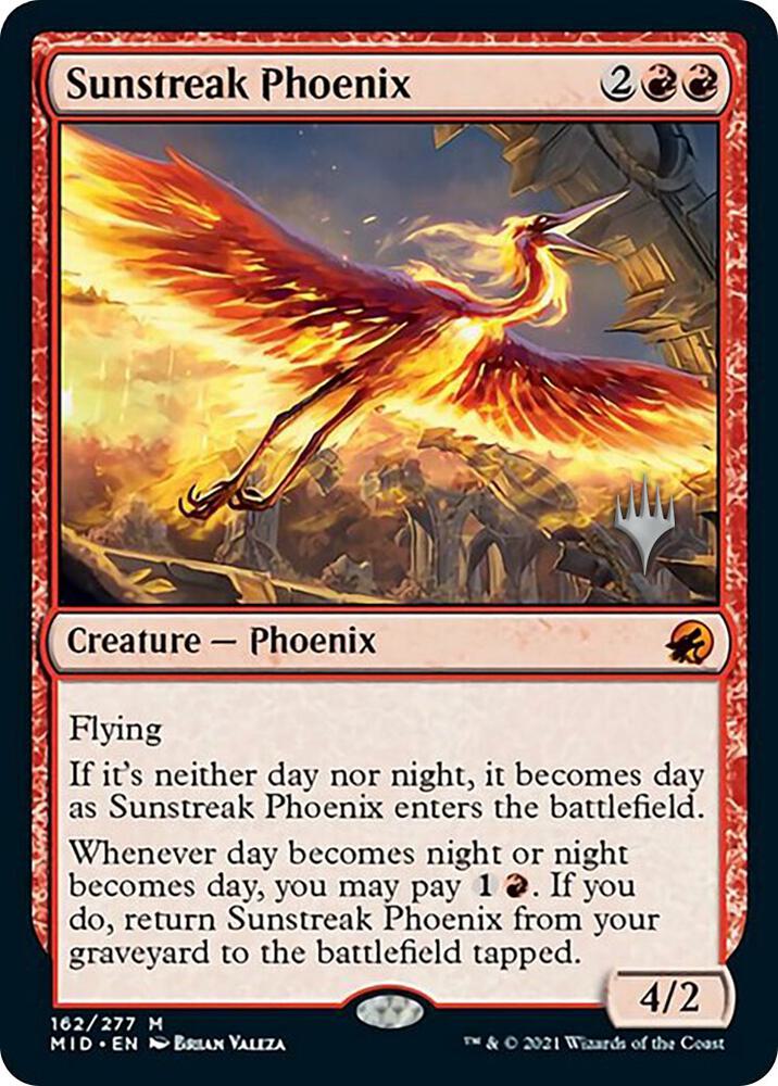 Sunstreak Phoenix [Promo Pack: Innistrad: Midnight Hunt] 162