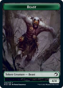 Beast Token [Innistrad: Midnight Hunt] 8