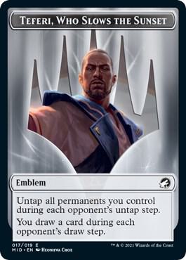 Emblem - Teferi, Who Slows the Sunset [Innistrad: Midnight Hunt] 17