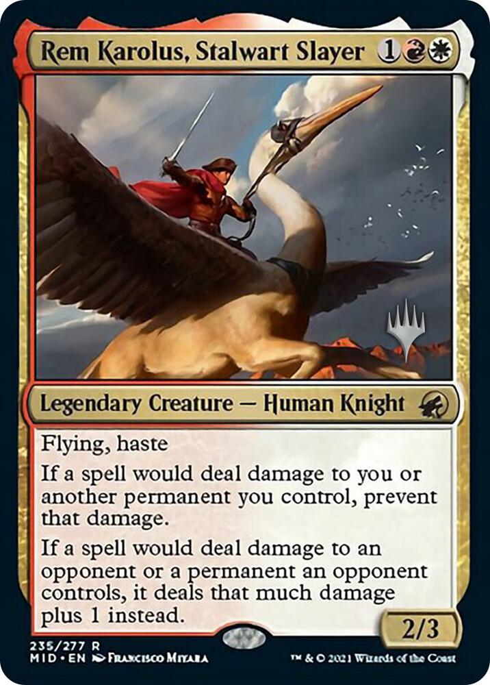 Rem Karolus, Stalwart Slayer [Promo Pack: Innistrad: Midnight Hunt] 235