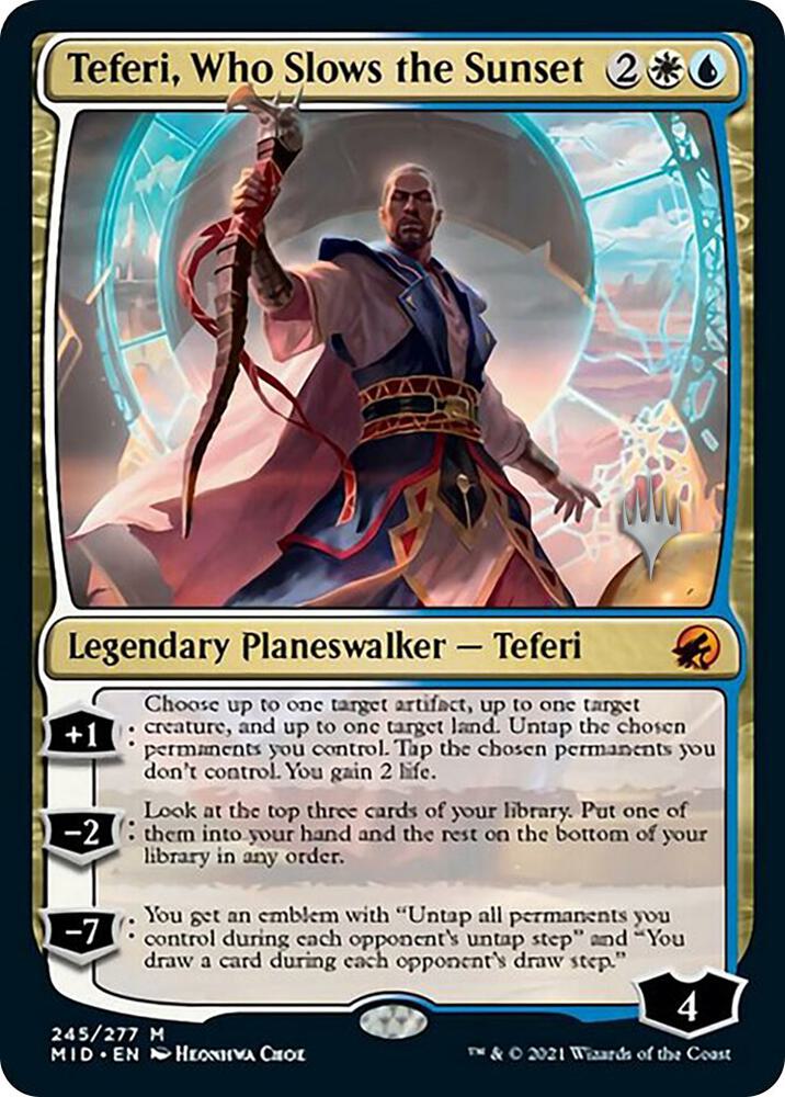 Teferi, Who Slows the Sunset [Promo Pack: Innistrad: Midnight Hunt] 245