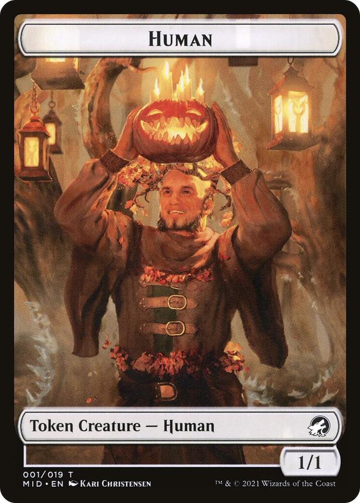 Human // Insect Double-Sided Token [Innistrad: Midnight Hunt] 1 // 9