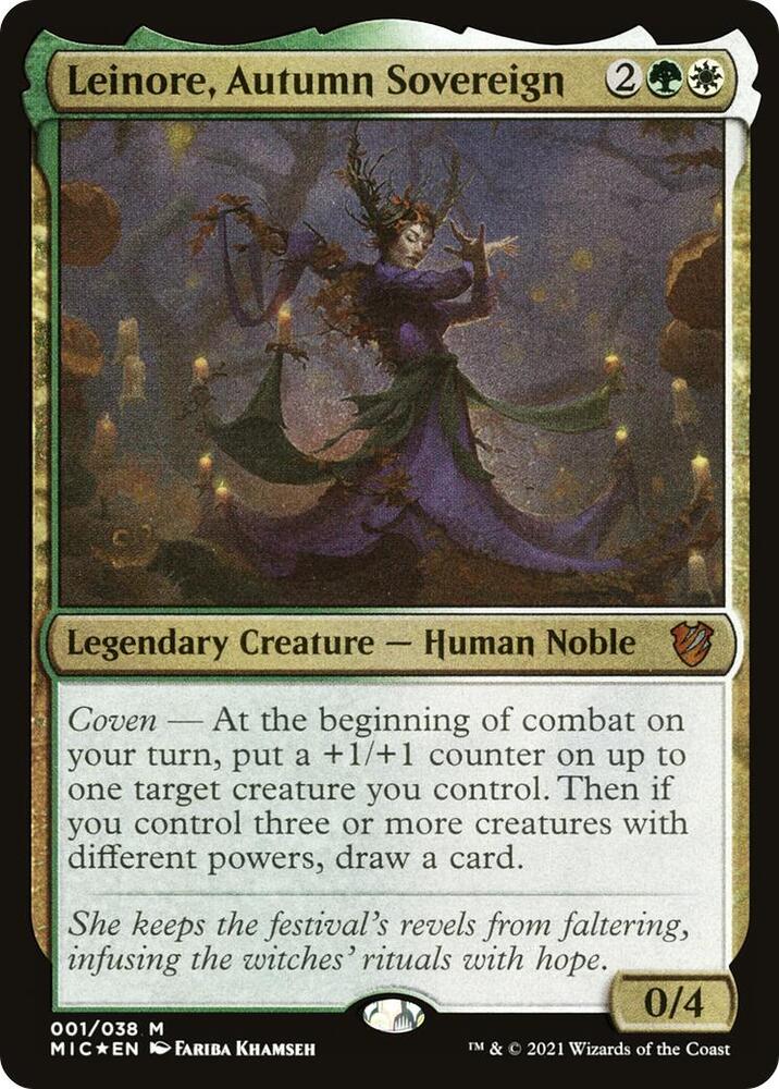 Leinore, Autumn Sovereign (Display Commander) - Thick Stock [Commander: Innistrad: Midnight Hunt] 1