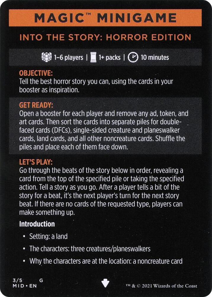 Magic Minigame: Into the Story: Horror Edition [Innistrad: Midnight Hunt] 3