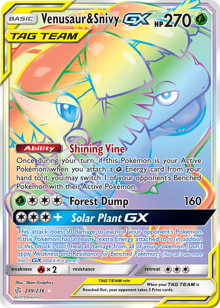 Venusaur & Snivy-GX - 249/236 Cosmic Eclipse