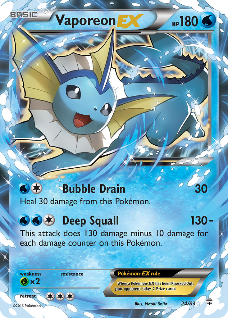 Vaporeon-EX - 24/83 Generations