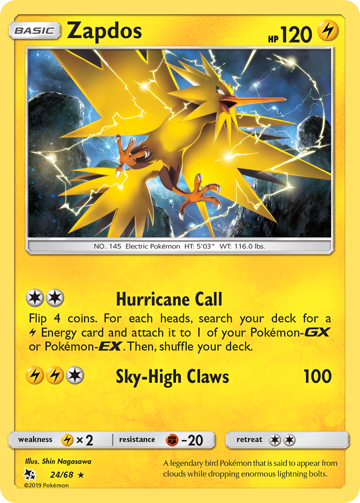 Zapdos - 24/68 Hidden Fates