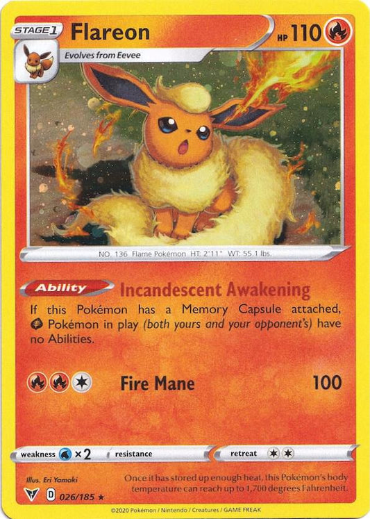 Flareon - 026/185 (Cosmos Holo) [Miscellaneous Cards & Products] 026/185