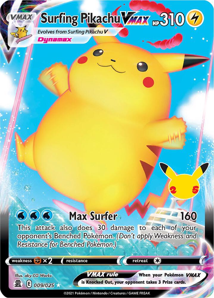 Surfing Pikachu VMAX [Celebrations] 009/025