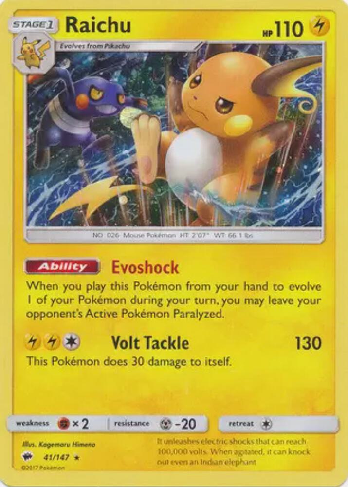 Raichu - 41/147 (Cosmos Holo) [Blister Exclusives] 041/147