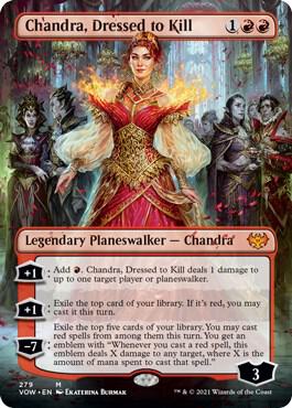 Chandra, Dressed to Kill (Borderless) [Innistrad: Crimson Vow] 279