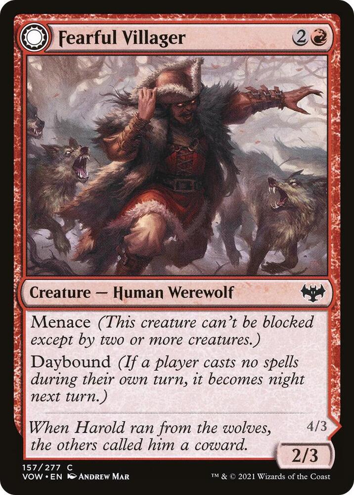 Fearful Villager [Innistrad: Crimson Vow] 157