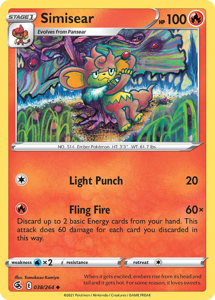 Simisear [SWSH08: Fusion Strike] 038/264