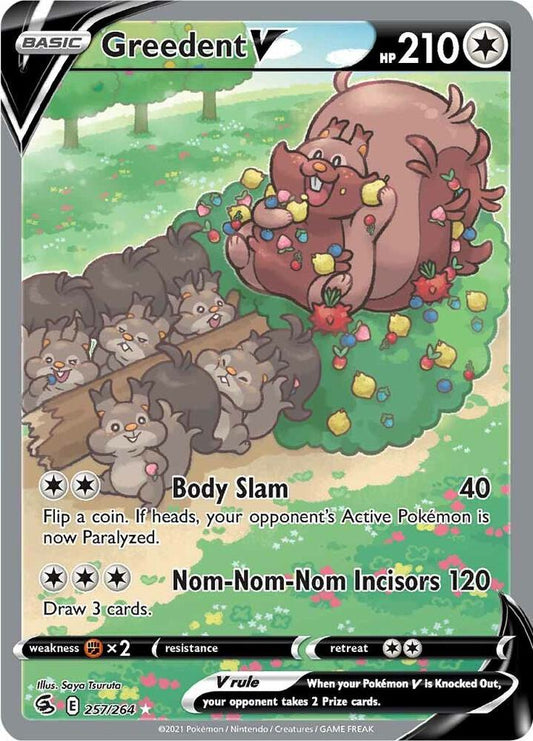 Greedent V (Alternate Full Art) [SWSH08: Fusion Strike] 257/264