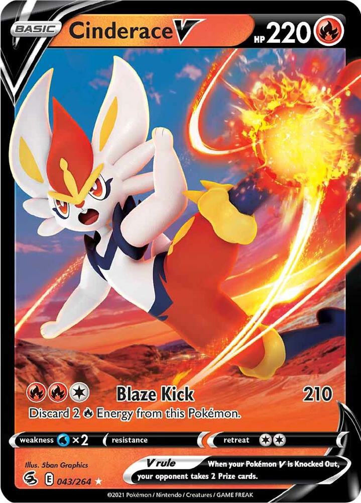 Cinderace V (43) [SWSH08: Fusion Strike] 043/264