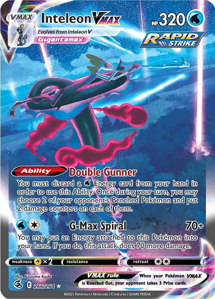 Inteleon VMAX (Alternate Art Secret) [SWSH08: Fusion Strike] 266/264