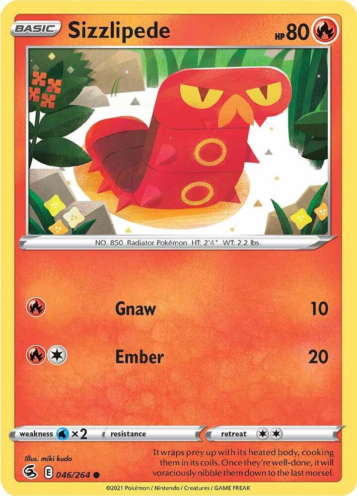 Sizzlipede (46) [SWSH08: Fusion Strike] 046/264