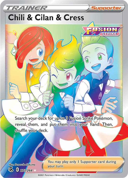 Chili & Cilan & Cress (Secret) [SWSH08: Fusion Strike] 273/264