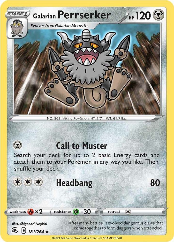 Galarian Perrserker [SWSH08: Fusion Strike] 181/264