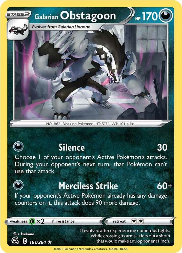 Galarian Obstagoon [SWSH08: Fusion Strike] 161/264