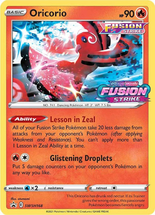 Oricorio - SWSH168 (Prerelease) [SWSH: Sword & Shield Promo Cards] SWSH168