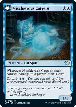 Mischievous Catgeist [Innistrad: Crimson Vow] 69