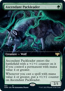Ascendant Packleader (Extended Art) [Innistrad: Crimson Vow] 383