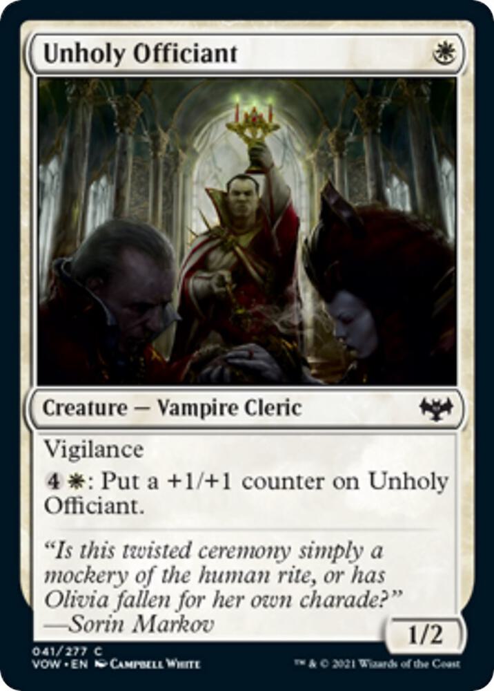 Unholy Officiant [Innistrad: Crimson Vow] 41