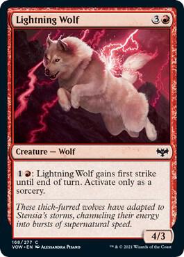 Lightning Wolf [Innistrad: Crimson Vow] 168