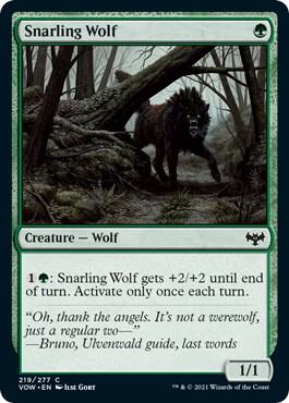 Snarling Wolf [Innistrad: Crimson Vow] 219