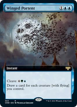 Winged Portent (Extended Art) [Innistrad: Crimson Vow] 365