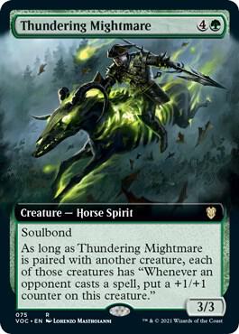 Thundering Mightmare (Extended Art) [Commander: Innistrad: Crimson Vow] 75