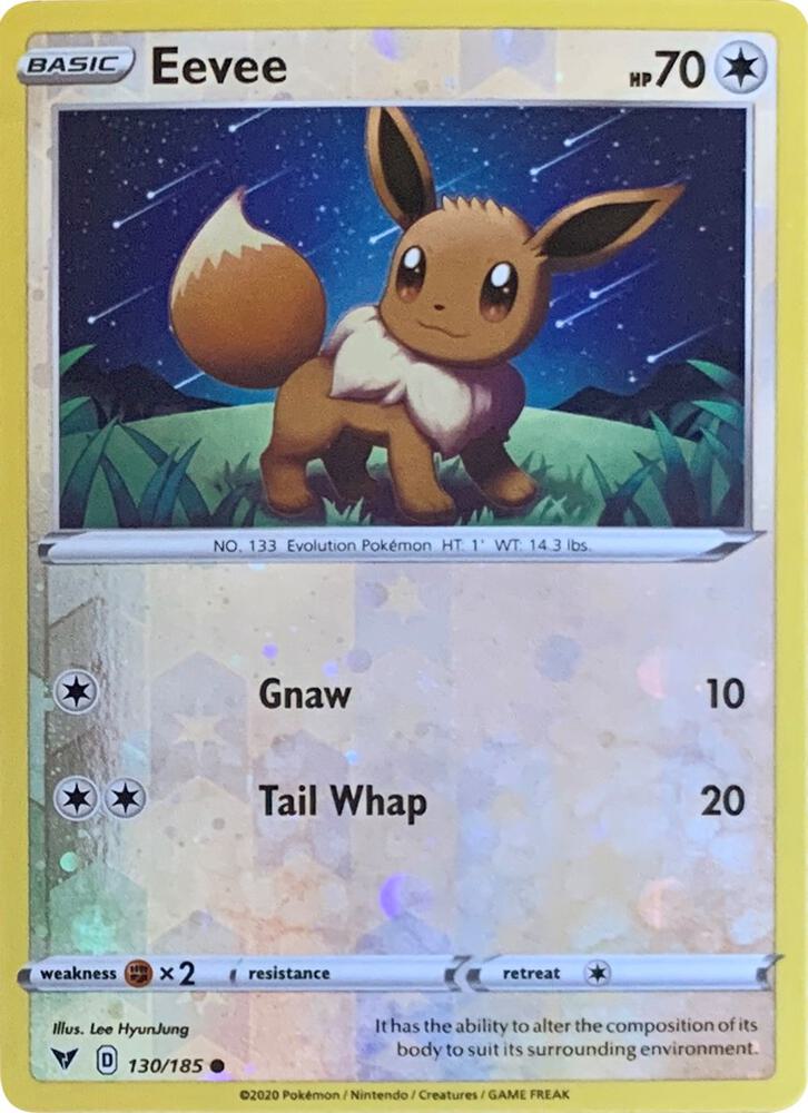 Eevee - 130/185 (Reverse Cosmos Holo) [Miscellaneous Cards & Products] 130/185
