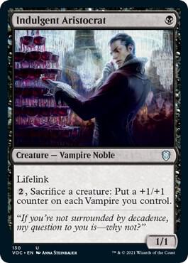 Indulgent Aristocrat [Commander: Innistrad: Crimson Vow] 130