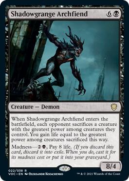 Shadowgrange Archfiend [Commander: Innistrad: Crimson Vow] 22
