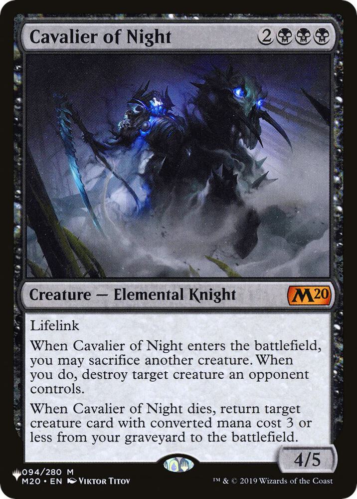 Cavalier of Night [The List Reprints] 094/280