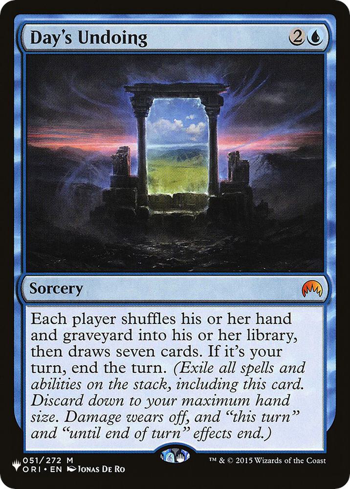 Day's Undoing [The List Reprints] 051/272