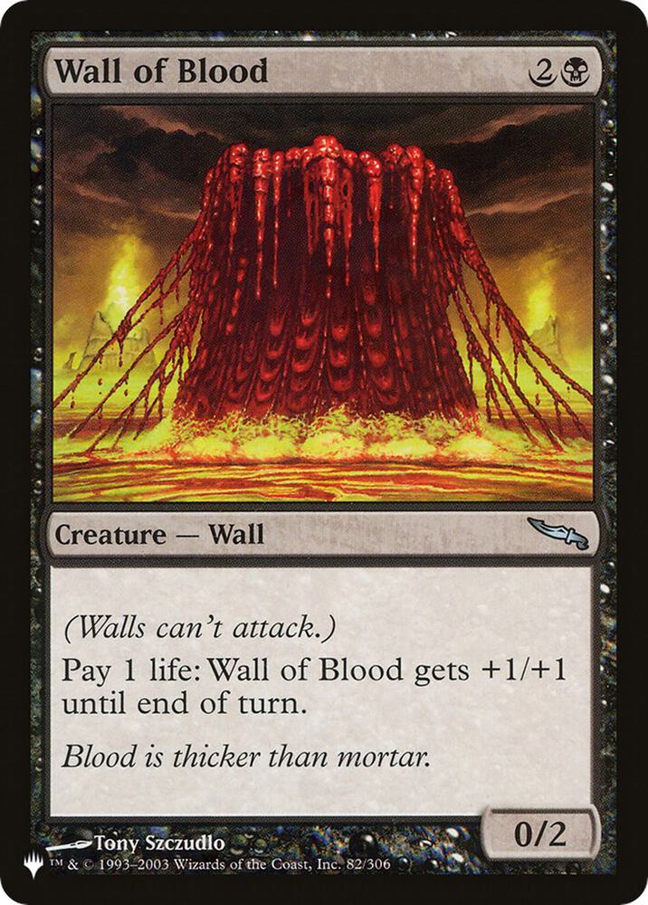 Wall of Blood [The List Reprints] 82/306