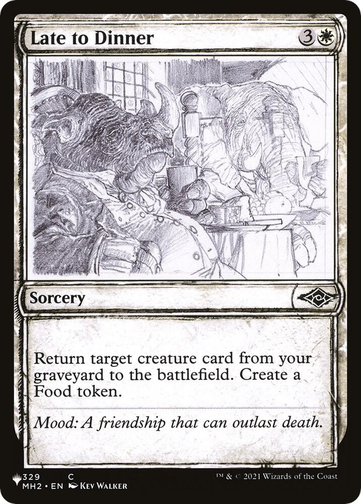 Late to Dinner (Showcase) [The List Reprints] 329/303