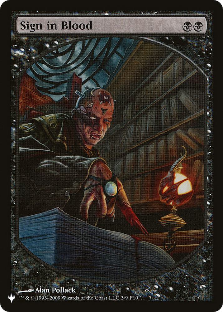 Sign in Blood (P10) [The List Reprints] 9-Mar