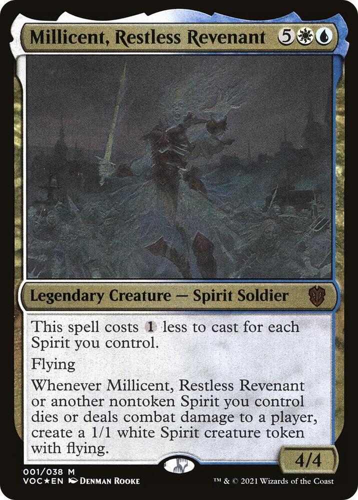 Millicent, Restless Revenant (Display Commander) - Thick Stock [Commander: Innistrad: Crimson Vow] 1