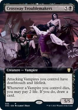 Crossway Troublemakers (Extended Art) [Commander: Innistrad: Crimson Vow] 55